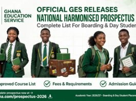 GES Releases 2026/27 National Harmonised Prospectus for SHS Freshers: Full List for Boarding and Day Students